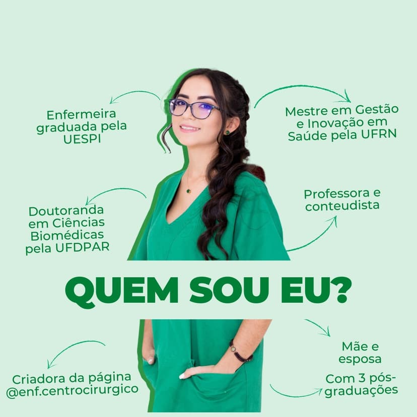 Adriane da Cunha Aragão Rios Fagundes — enfermeira e criadora do ENF.CENTROCIRURGICO