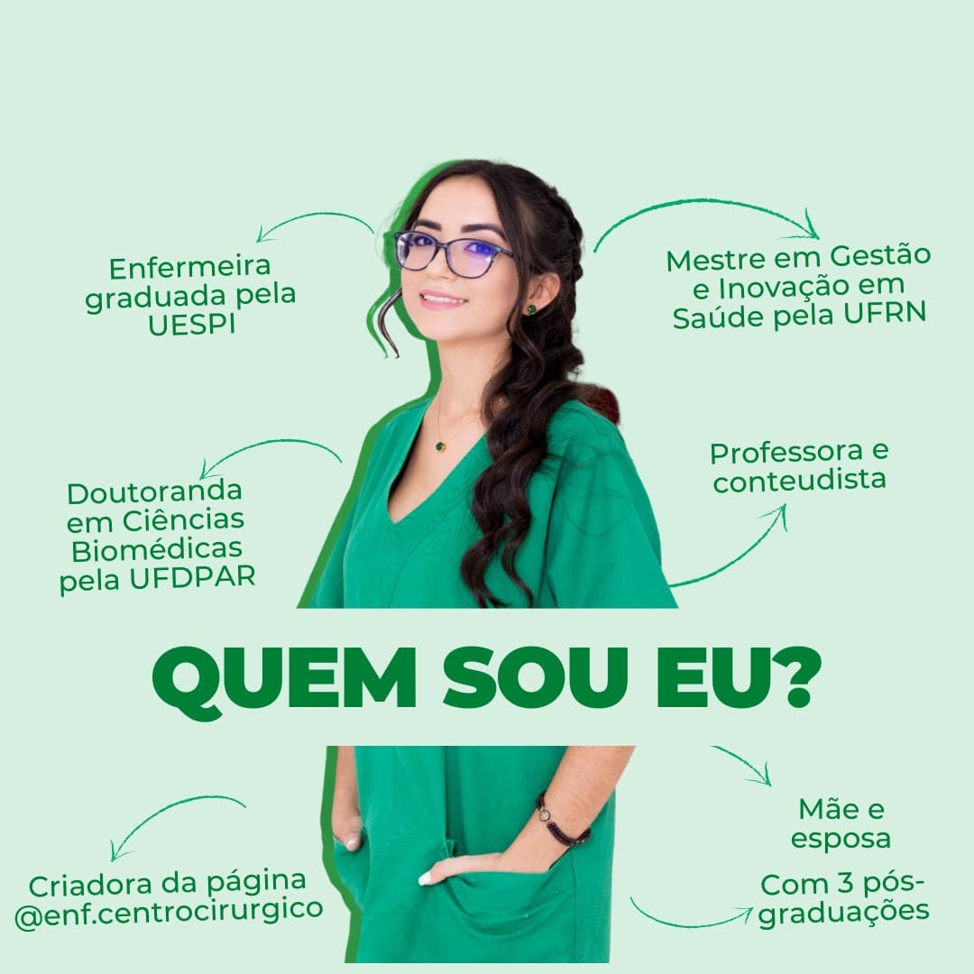 Adriane — enfermeira, mestre, doutoranda, professora e criadora do @ENF.CENTROCIRURGICO